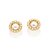 BRINCO FOLHEADO A OURO CRISTAIS COM PÉROLA. MED 1,3CM ROMMANEL 524288 - Imagem 1