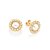 BRINCO FOLHEADO A OURO CRISTAIS COM PÉROLA. MED 1,3CM ROMMANEL 524288 - Imagem 2