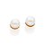 BRINCO FOLHEADO A OURO COM PÉROLA. MED 1CM ROMMANEL 525455 - Imagem 1