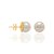 BRINCO FOLHEADO A OURO COM PÉROLA. MED 1CM ROMMANEL 525455 - Imagem 2
