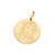 PINGENTE MASCULINO FOLHEADO A OURO JESUS. MED 3CM ROMMANEL 542460 - Imagem 1