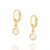 ARGOLA FOLHEADO A OURO COM ZIRCÔNIA. MED 2CM ROMMANEL 526770 - Imagem 1