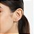 ARGOLA FOLHEADO A OURO COM ZIRCÔNIA. MED 2CM ROMMANEL 526770 - Imagem 4