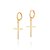 ARGOLA FOLHEADO A OURO COM CRUZ PENDURADA. MED 3,6CM ROMMANEL 526731 - Imagem 2