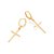 ARGOLA FOLHEADO A OURO COM CRUZ PENDURADA. MED 3,6CM ROMMANEL 526731 - Imagem 1