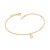 PULSEIRA FOLHEADO A OURO COM ZIRCÔNIA PENDURADA. MED 19CM ROMMANEL 551768 - Imagem 1