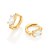 ARGOLA FOLHEADO A OURO COM ZIRCÔNIAS. MED 1,1CM ROMMANEL 526803 - Imagem 2