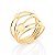 ANEL FOLHEADO A OURO COM BOLAS E CÍRCULOS LISOS ROMMANEL 513068 - Imagem 1