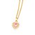 PINGENTE FOLHEADO A OURO CORAÇÃO COM CRISTAL ROSA. MED 1,8CM ROMMANEL 542377 - Imagem 2