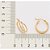 ARGOLA FOLHEADO A OURO ARO DUPLO TRABALHADO. MED 2CM ROMMANEL 526793 - Imagem 3