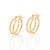 ARGOLA FOLHEADO A OURO ARO DUPLO TRABALHADO. MED 2CM ROMMANEL 526793 - Imagem 1