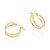 ARGOLA FOLHEADO A OURO ARO DUPLO TRABALHADO. MED 2CM ROMMANEL 526793 - Imagem 2
