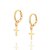 ARGOLA FOLHEADO A OURO COM CRUZ PENDURADA. MED 2,3CM ROMMANEL 526789 - Imagem 1