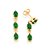 BRINCO GOTA FOLHEADO A OURO CRISTAIS VERDE. MED 2,6CM ROMMANEL 526746 - Imagem 2