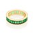 MEIA ALIANÇA FOLHEADO A OURO COM ZIRCÔNIAS VERDE ROMMANEL 513082 - Imagem 2