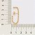 BRINCO EAR HOOK FOLHEADO A OURO ARO TORCIDO. MED 3,6CM ROMMANEL 526794 - Imagem 3
