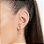 BRINCO EAR HOOK FOLHEADO A OURO ARO TORCIDO. MED 3,6CM ROMMANEL 526794 - Imagem 4