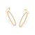 EAR CUFF OVAL COM PIERCING DE PRESSÃO FOLHEADO A OURO COM ZIRCÔNIAS. MED 3CM ROMMANEL 526799 - Imagem 1