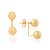 EAR JACKET FOLHEADO A OURO COM BOLAS TRABALHADAS. MED 1,8CM ROMMANEL 525726 - Imagem 2