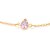 PULSEIRA FOLHEADO A OURO ZIRCÔNIA GOTA COLORIDA. MED 18CM ROMMANEL 551583 - Imagem 4