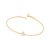 PULSEIRA FOLHEADO A OURO ZIRCÔNIA GOTA COLORIDA. MED 18CM ROMMANEL 551583 - Imagem 5