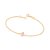 PULSEIRA FOLHEADO A OURO ZIRCÔNIA GOTA COLORIDA. MED 18CM ROMMANEL 551583 - Imagem 1