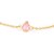 PULSEIRA FOLHEADO A OURO ZIRCÔNIA GOTA COLORIDA. MED 18CM ROMMANEL 551583 - Imagem 2
