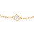 PULSEIRA FOLHEADO A OURO ZIRCÔNIA GOTA COLORIDA. MED 18CM ROMMANEL 551583 - Imagem 6