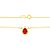GARGANTILHA FOLHEADO A OURO COM PINGENTE GOTA COLORIDO. MED 50CM ROMMANEL 531491 - Imagem 2