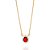 GARGANTILHA FOLHEADO A OURO COM PINGENTE GOTA COLORIDO. MED 50CM ROMMANEL 531491 - Imagem 1
