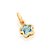 PINGENTE FLOR FOLHEADO A OURO COM CRISTAL COLORIDO. MED 0,7MM ROMMANEL 540597 - Imagem 5