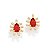 BRINCO GOTA FOLHEADO A OURO COM CRISTAIS COLORIDOS. MED 1,2CM ROMMANEL 526615 - Imagem 1