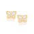 BRINCO INFANTIL FOLHEADO A OURO BORBOLETA COM APLICAÇÃO DE RHODIUM. MED 0,6MM ROMMANEL 522646 - Imagem 1