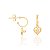 ARGOLA FOLHEADO A OURO CORAÇÃO COM CRISTAL. MED 1,8CM ROMMANEL 524223 - Imagem 2