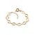PULSEIRA FOLHEADO A OURO ELOS OVAIS. MED 21CM ROMMANEL 551026 - Imagem 1
