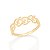 ANEL FOLHEADO A OURO COM DETALHES ONDELADOS ROMMANEL 512468 - Imagem 1