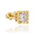 BRINCO QUADRADO FOLHEADO A OURO COM ZIRCÔNIAS. MED 0,80CM ROMMANEL 525728 - Imagem 2