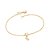 PULSEIRA FOLHEADO A OURO MENINA PENDURADA. MED 19CM ROMMANEL 552002 - Imagem 1