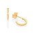 ARGOLA FOLHEADO A OURO COM ZIRCÔNIAS. MED 1CM ROMMANEL 526924 - Imagem 1