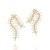 EAR JACKET FOLHEADO A OURO COM ZIRCÔNIAS. MED 5,7CM ROMMANEL 526928 - Imagem 1