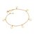 PULSEIRA FOLHEADO A OURO CORAÇÕES. MED 19CM ROMMANEL 552008 - Imagem 1
