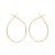 MAXI BRINCO GOTA FOLHEADO A OURO. MED 5,5CM ROMMANEL 526933 - Imagem 1