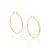 ARGOLA FOLHEADO A OURO COM ARO TRABALHADO. MED 3,2CM ROMMANEL 522907 - Imagem 1