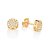 BRINCO REDONDO FOLHEADO A OURO COM ZIRCÔNIAS. MED 0,70CM ROMMANEL 526945 - Imagem 1