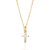 PINGENTE MASCULINO INFANTIL FOLHEADO A OURO CRUZ COM APLIQUE DE RHODIUM. MED 2CM ROMMANE L 542626 - Imagem 2
