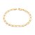 PULSEIRA MASCULINA FOLHEADO A OURO ELO LONGO BATIDO. MED 20/21/22CM ROMMANEL 552014 - Imagem 1