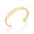 BRACELETE MASCULINO FOLHEADO A OURO ARO LISO. MED 7CM DIÂMETRO ROMMANEL 552016 - Imagem 1