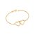 PULSEIRA FOLHEADO A OURO DOIS CORAÇÕES. MED 19CM ROMMANEL 551713 - Imagem 1