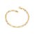 PULSEIRA MASCULINA FOLHEADO A OURO FIO DIAMANTADO. MED 19/20/21CM ROMMANEL 550453 - Imagem 1