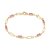 PULSEIRA INFANTIL FOLHEADO A OURO COM CRISTAIS ROSA. MED 15CM ROMMANEL 551617 - Imagem 1